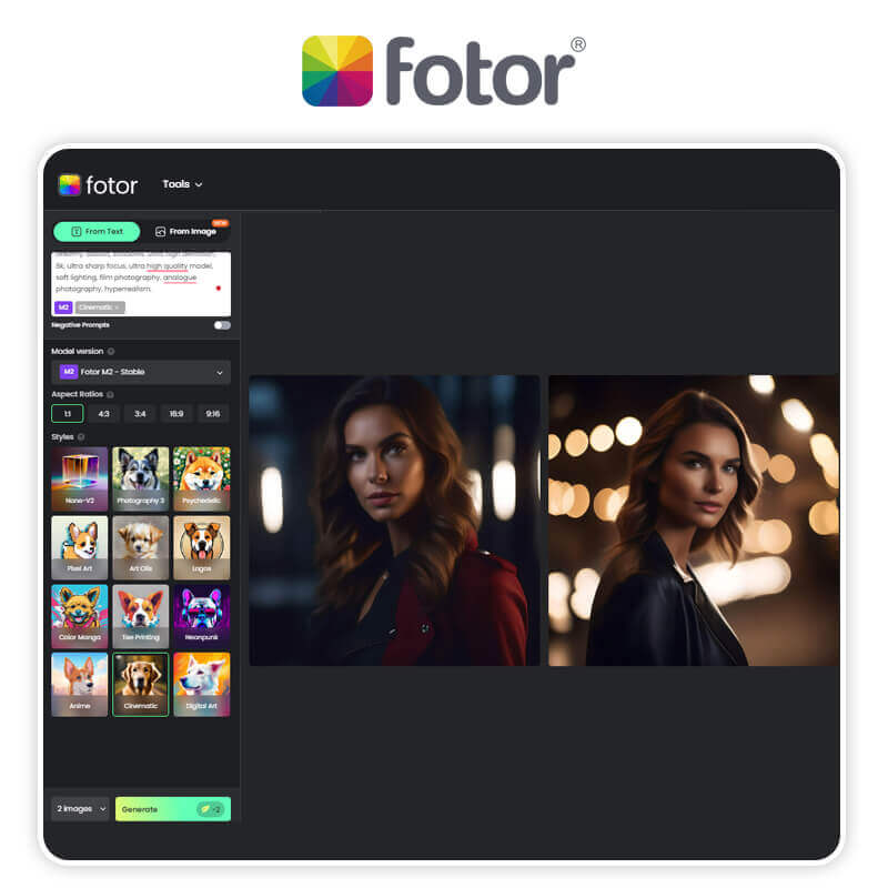 Best AI Girl Generator: Fotor