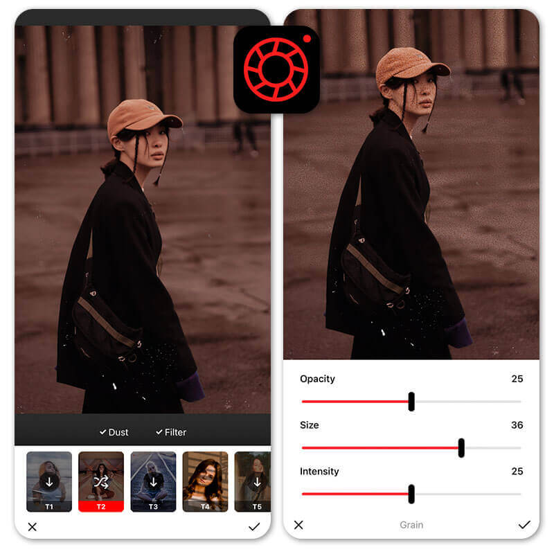 RetroCam: Vintage Film Camera app interface