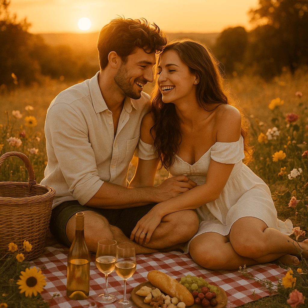 Copy and paste this prompt to generate similar couple photo for Valentine's Day.