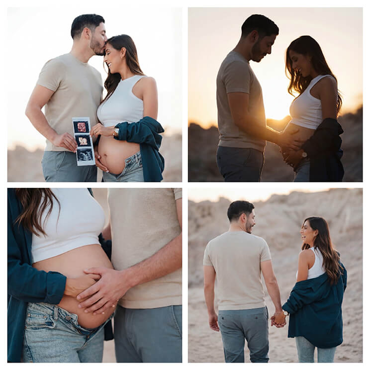 Check out these pose and concept ideas to inspire your couple pregnancy photoshoot.