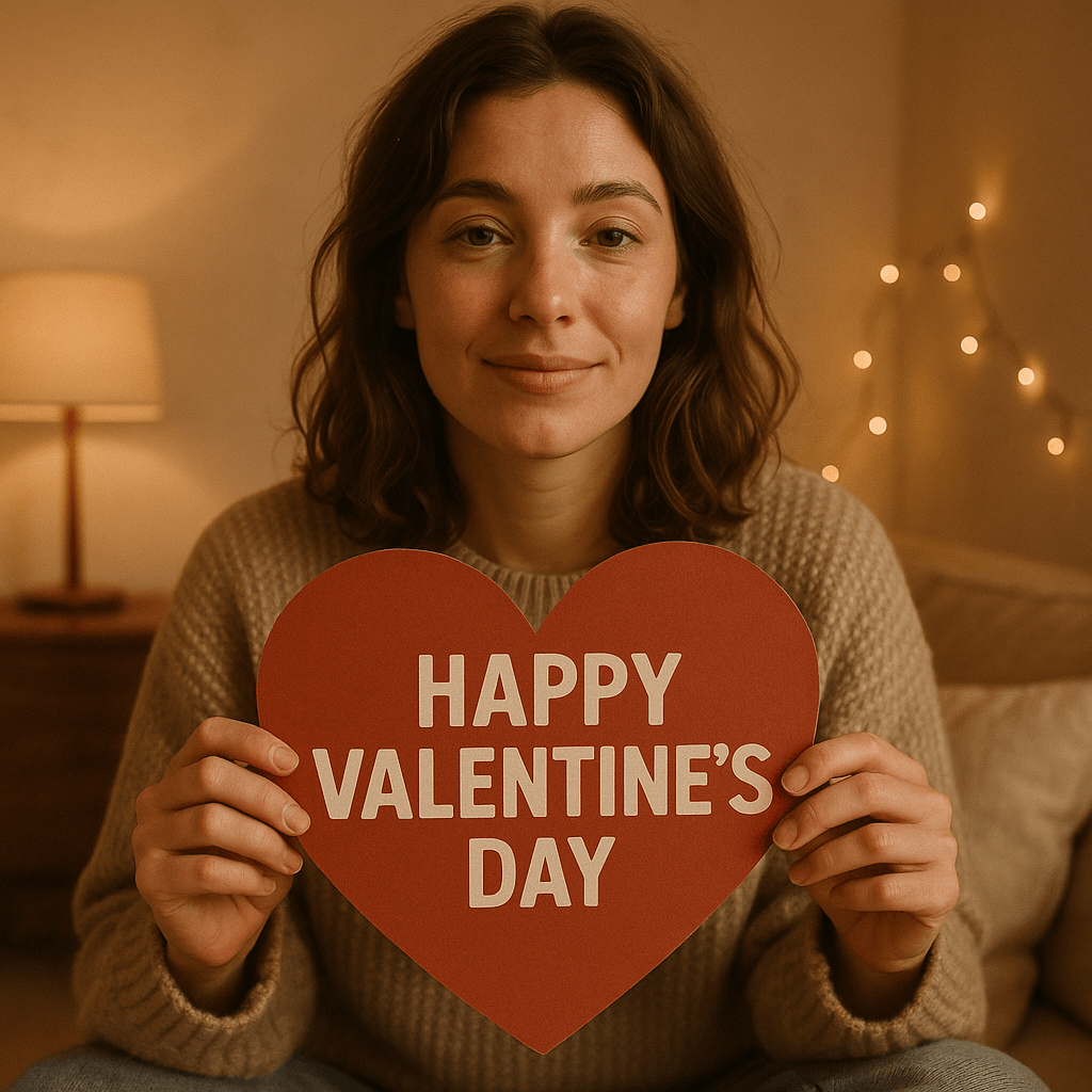 Copy and paste this prompts to generate your own Valentine's Day photo.