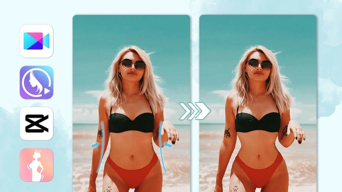 Mulher sorrindo após usar o melhor app de edição de corpo de vídeo.