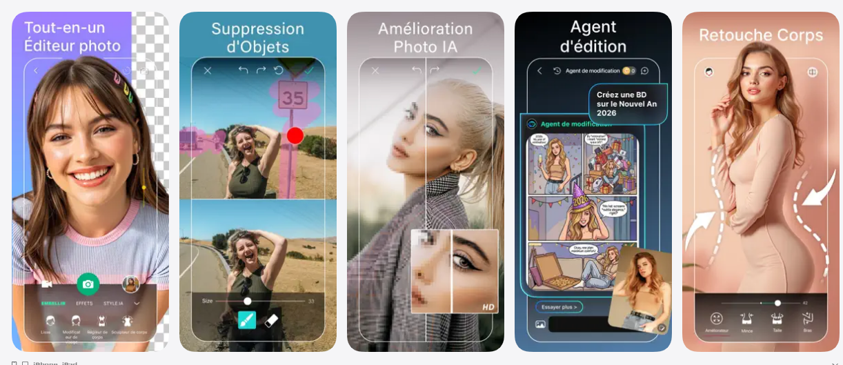 YouCam Perfect : éditeur photo IA 2026