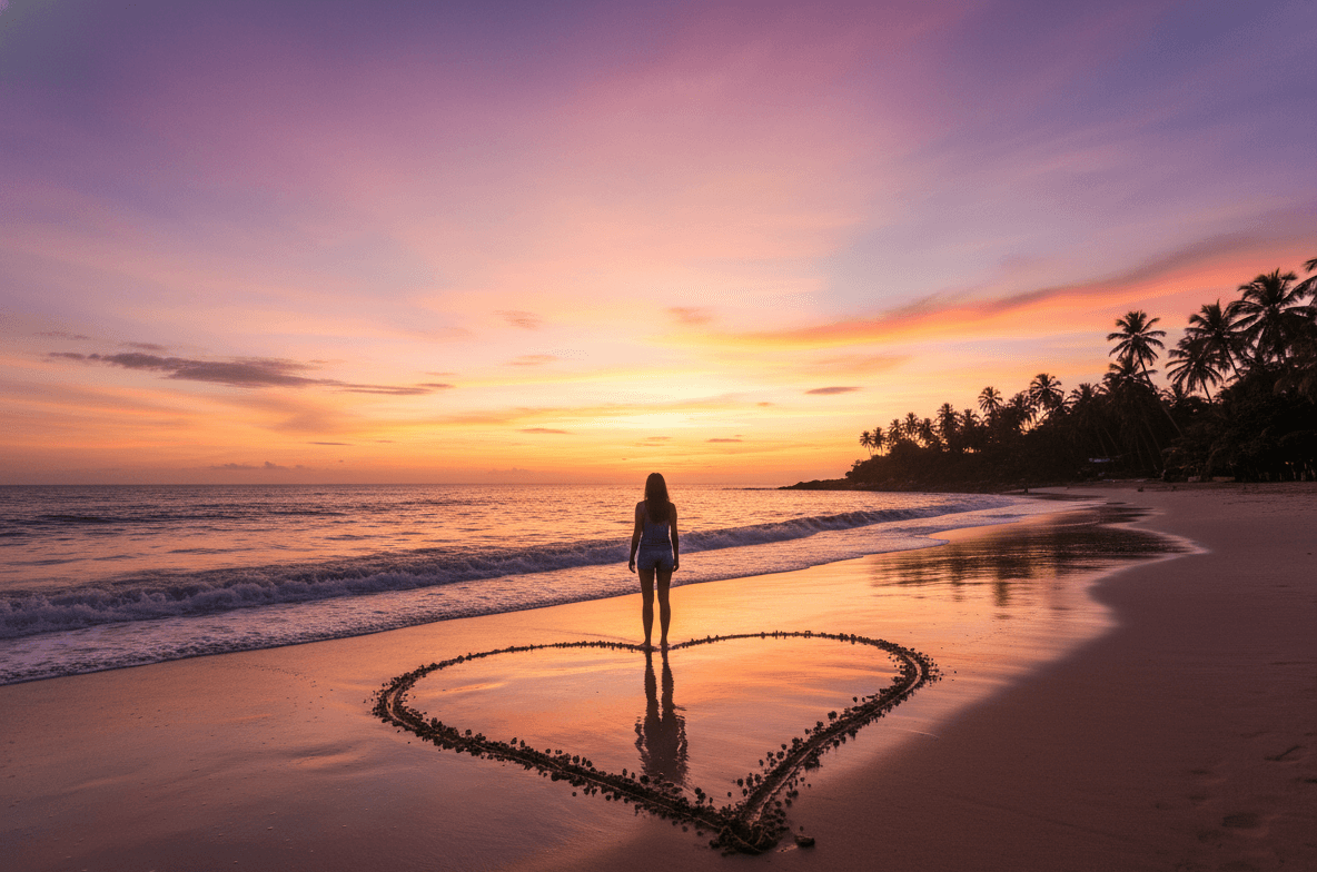 Sunset beach proposal background