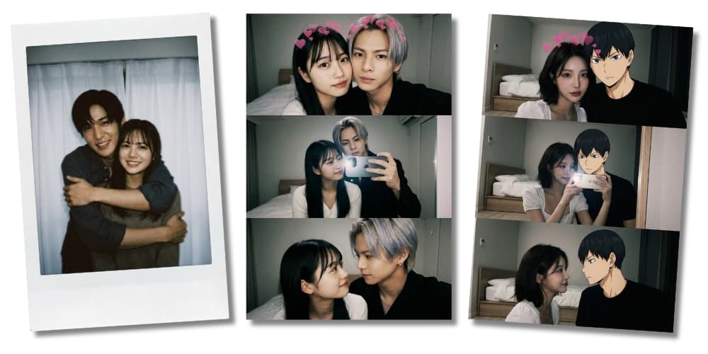 AIで作成した推しとのツーショット合成写真