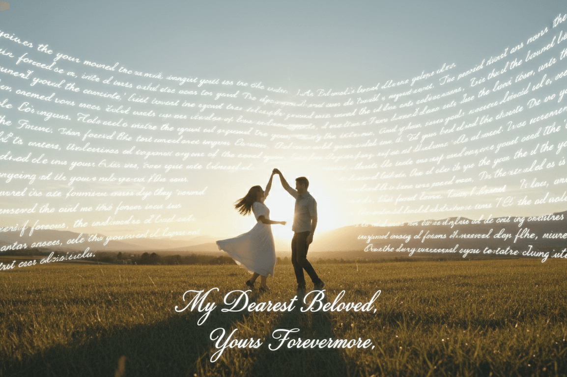 Abstract love letter overlay image