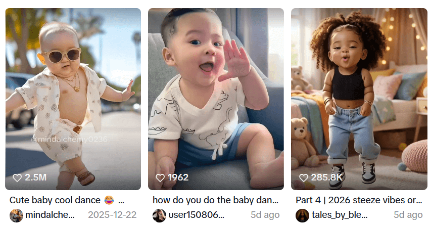 AI Baby Dance Video Trend on TikTok