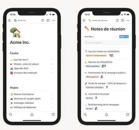 Notion AI : appli iPhone IA