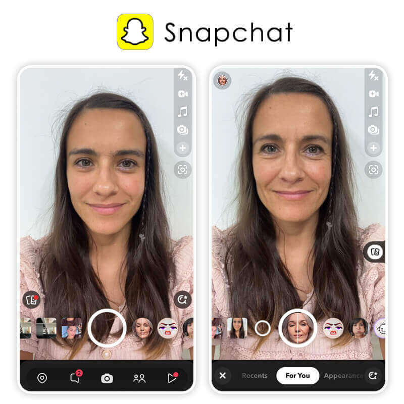 Appli vieillissement Snapchat
