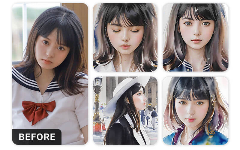 transformer photo en peinture : transformez photo en aquarelle gratuit