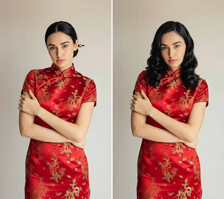 The right hairstyle will make your Chinese New Year attire look more complete.
