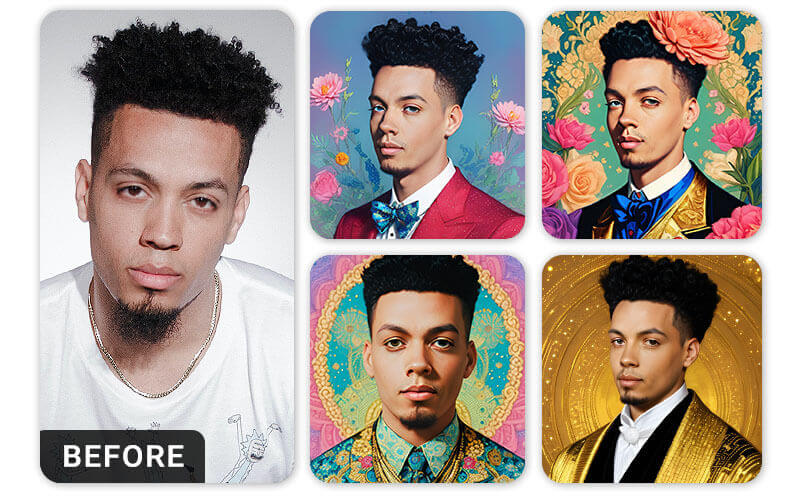 portrait peinture a partir d'une photo : photo peinture à l'huile