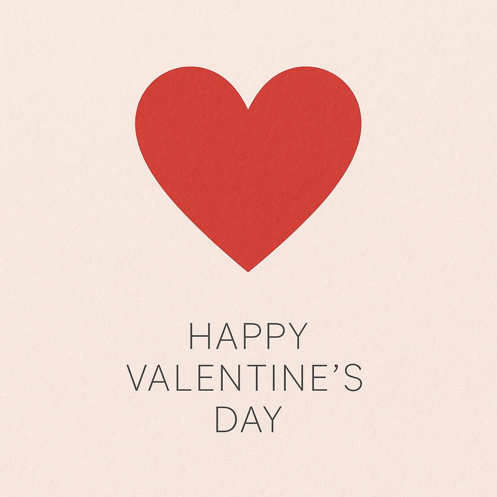 Minimal Valentine’s Day card 