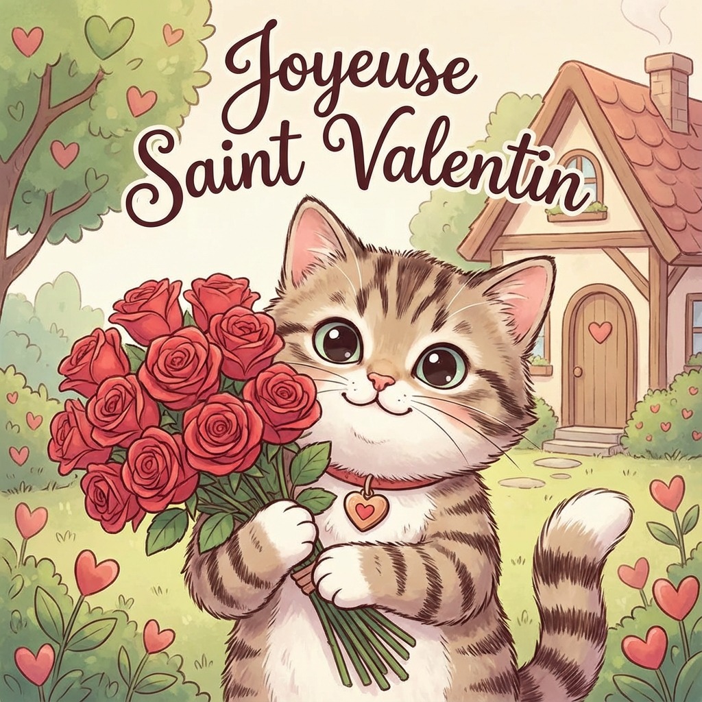 Image Joyeuse Saint Valentin chat