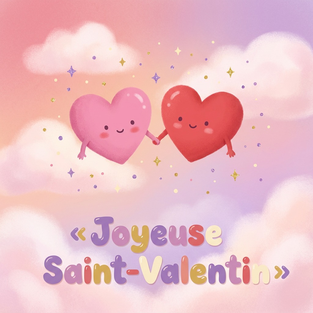 Image coeur joyeuse saint valentin