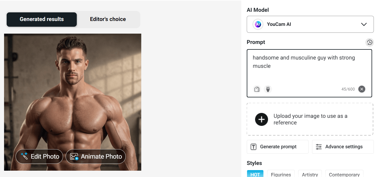 Stylized AI art of a male figure