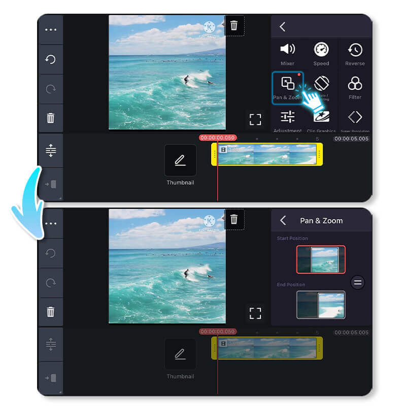 KineMaster: resize video for youtube shorts