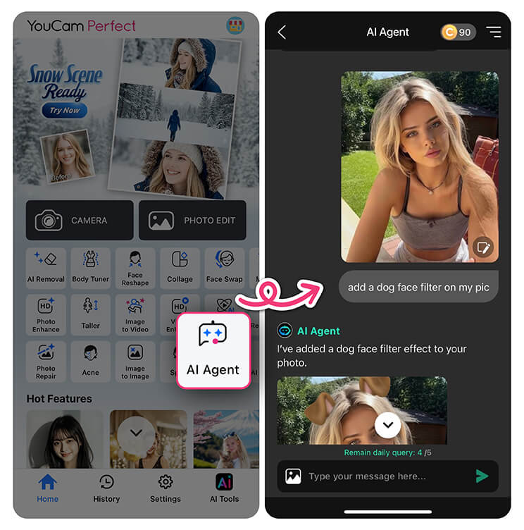 Give AI Agent a Try to make 2016 photo