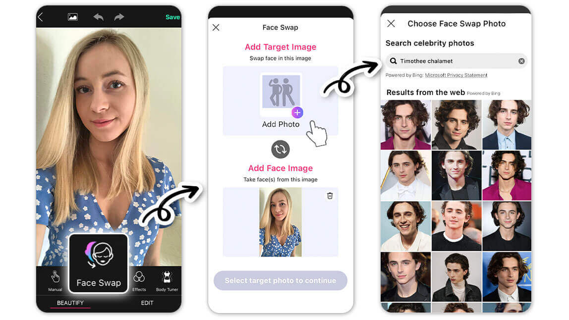 Essayez le filtre de changement de genre dans YouCam Perfect
