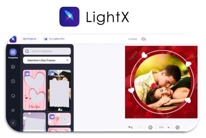 Light X : creer carte de Saint Valentin en ligne gratuitement
