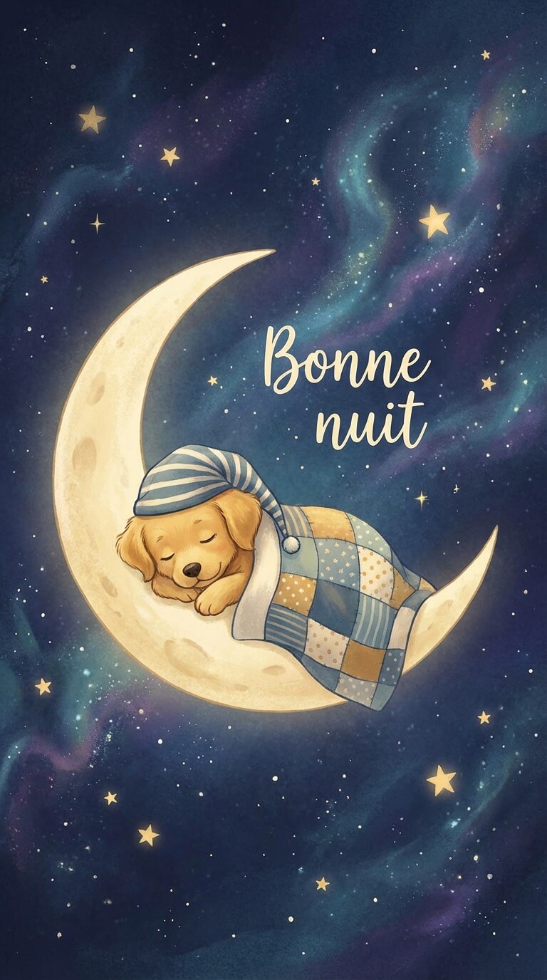 Image bonne nuit gratuite chien