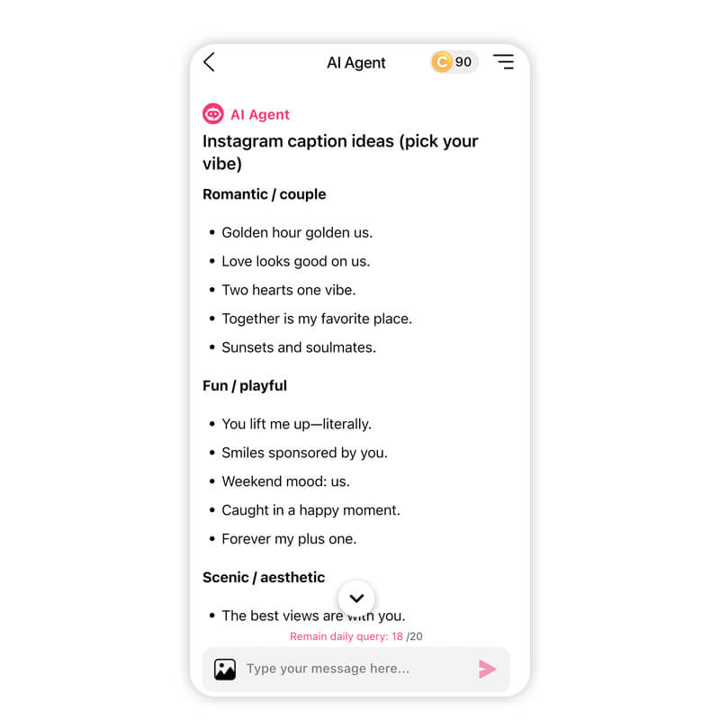 Valentine's Day caption list