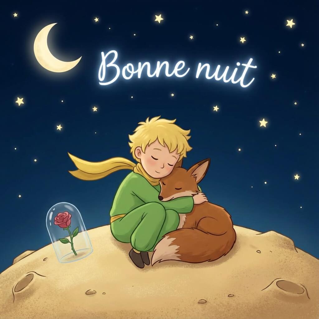 image bonne nuit petit prince