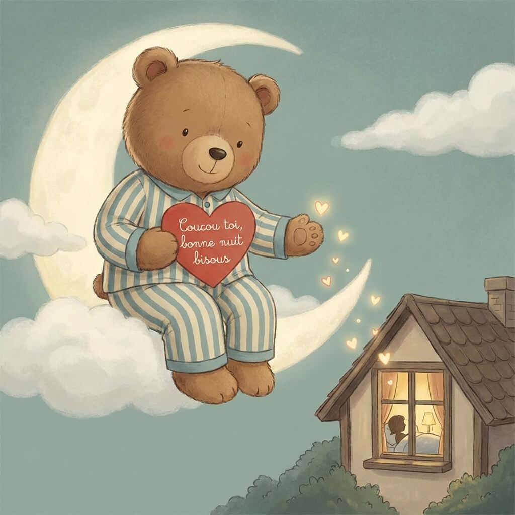 Belle image bonne nuit bisous