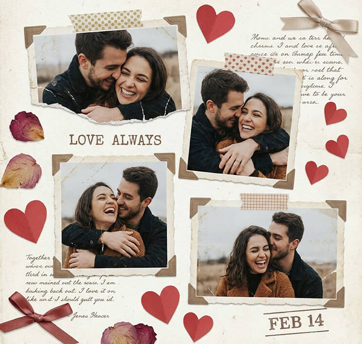 Create a romantic digital album this Valentine's Day.
