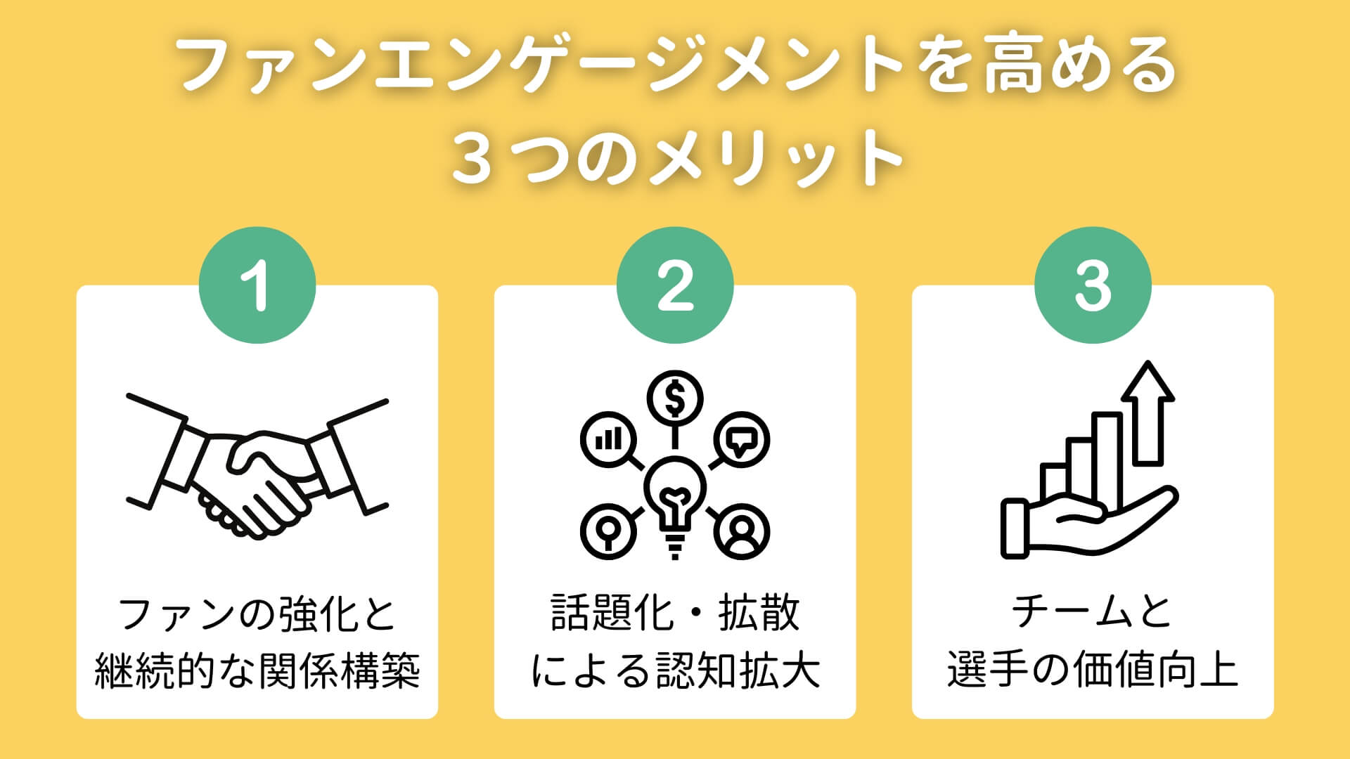 ファンエンゲージメントを高める3つのメリット