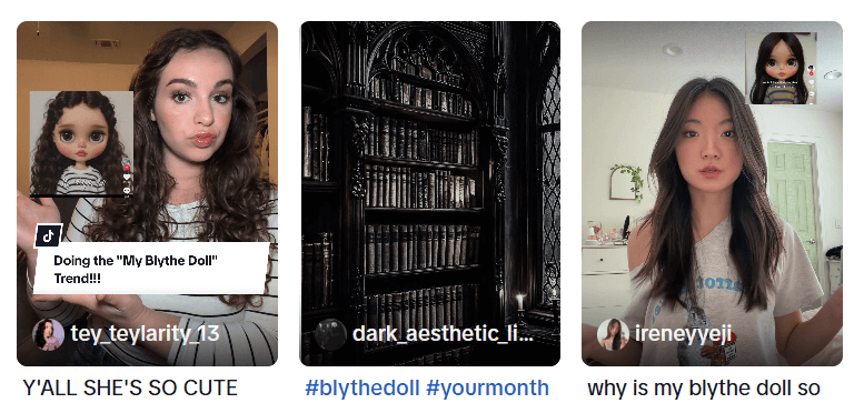 TikTok My Blythe Doll trend