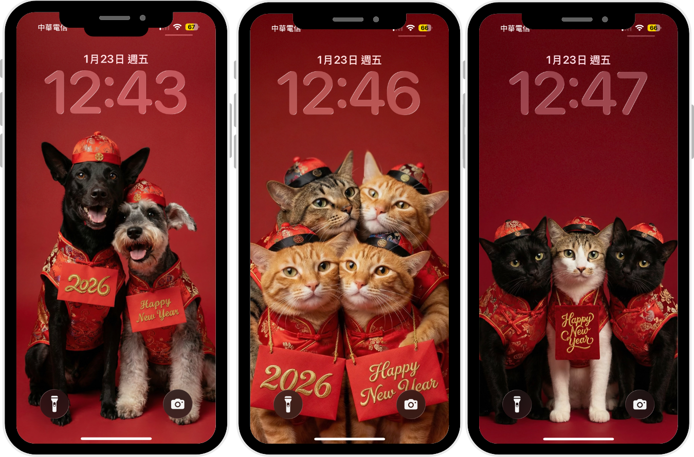 將馬年過年圖案設定成手機桌布 2026過年圖案,馬年圖案,馬年祝福圖,馬年賀卡