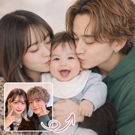 流行っているAI未来の家族写真