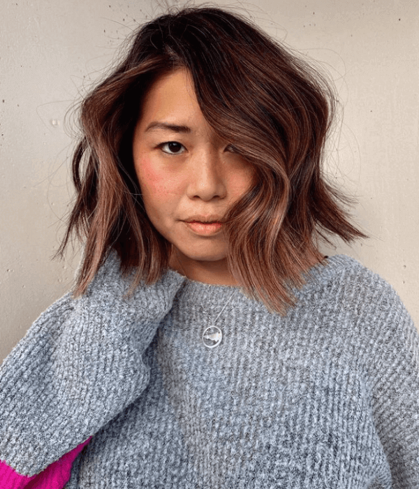 Side bob for round face