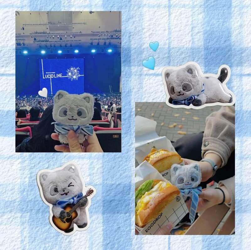 生成した推しのシールをスタンプにして画像に貼る