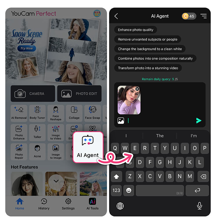 Passo a passo para carregar foto no YouCam Perfect