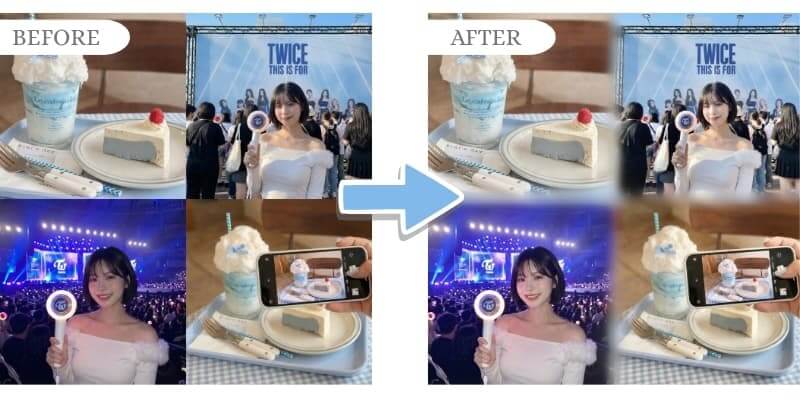 ぼかし機能でシームレスコラージュのやり方