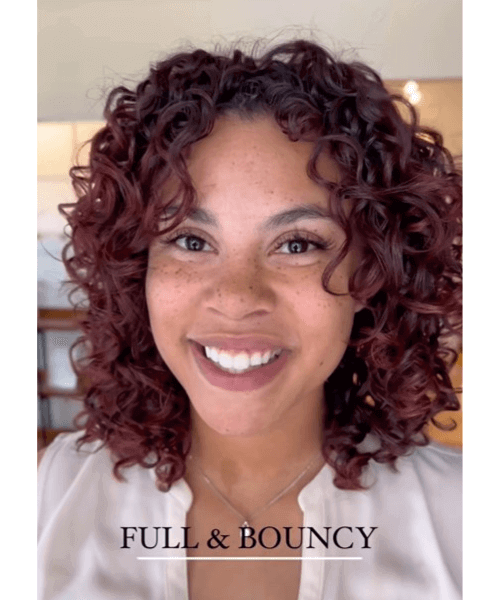 Curly Bob for round face