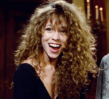 Mariah Carey with curly long hair