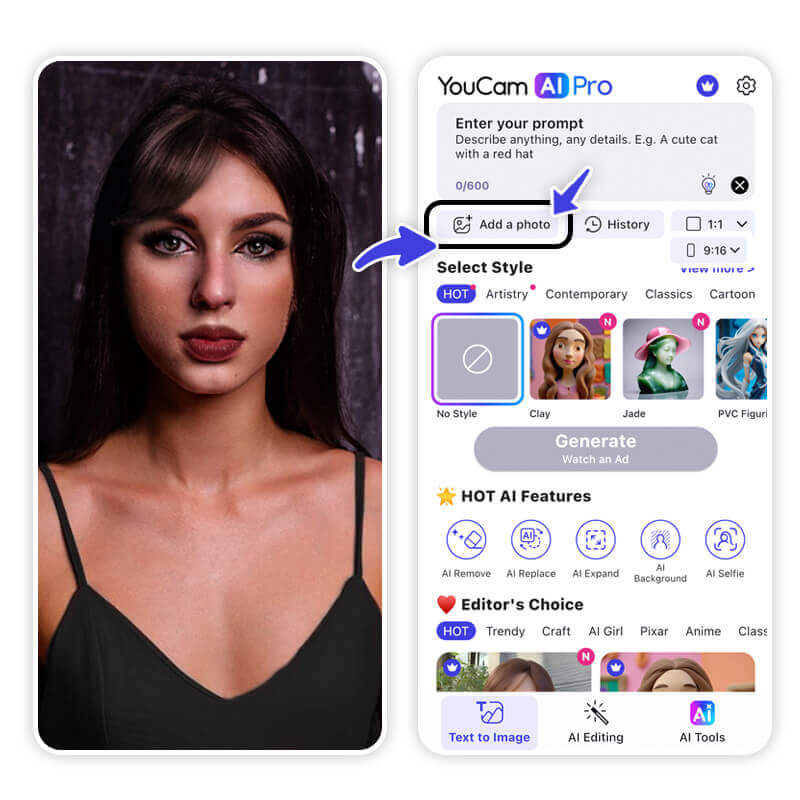 Tap "Add a Photo" for AI Blythe Doll Tap "Add a Photo" for AI Blythe Doll