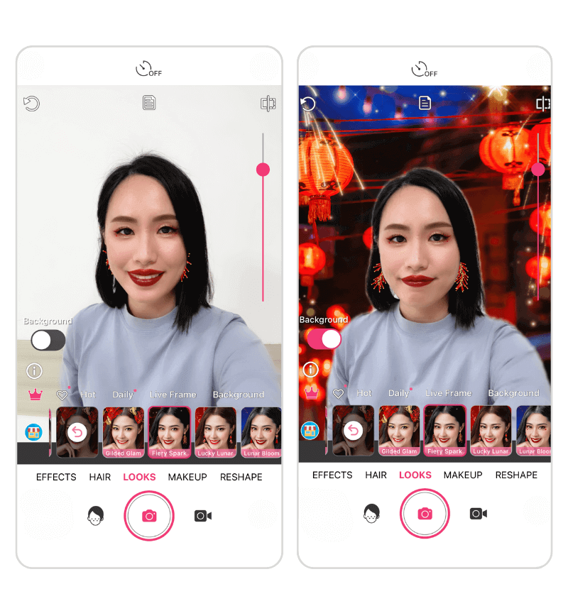 Chinese new year makeup looks in YouCam Makeup