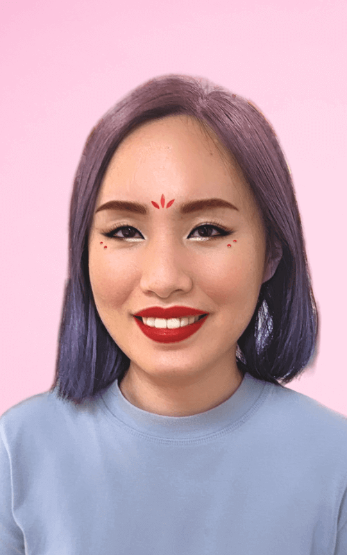 Chinese New Year Makeup Look Delicate Purple Glow
