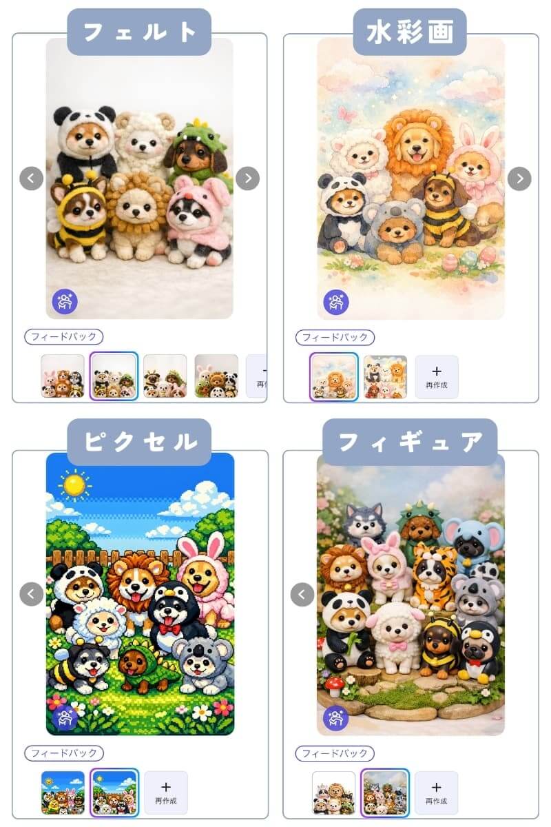 選ぶだけでaiアートが簡単に様々なスタイルに変身