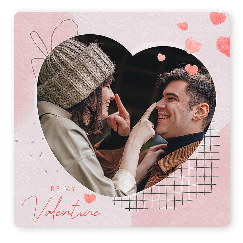 Используйте дизайны открыток «Be my Valentine», чтобы добавить ваши парные фото.