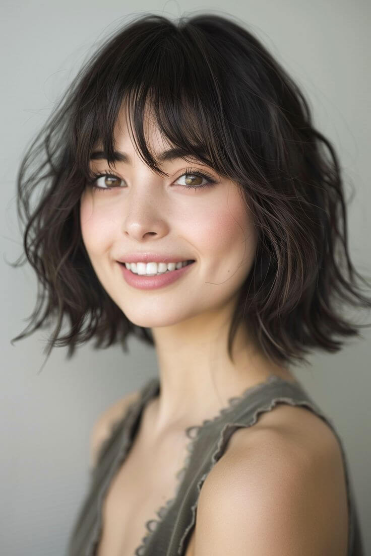 Coupe courte femme 2026 : la frange effilée Coupe courte femme 2026 : la frange effilée