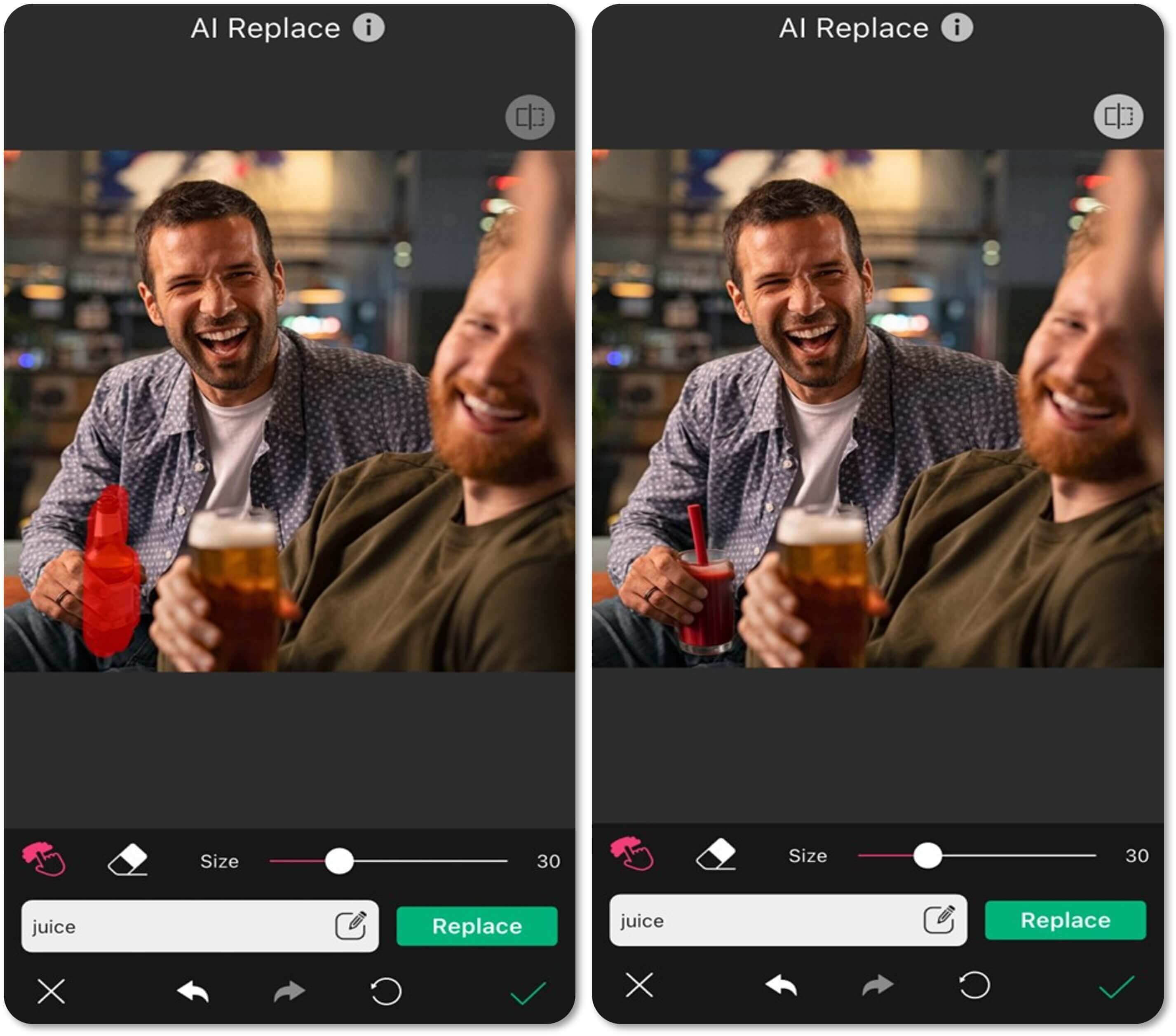 How to edit a drink out of a picture