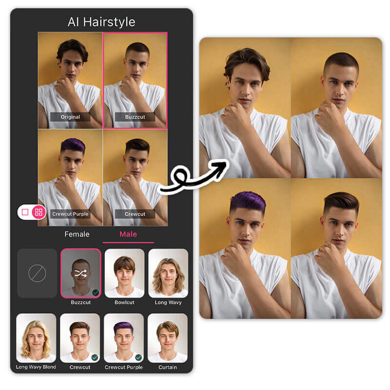 Salva l'Anteprima del Buzz Cut Filtro Buzz Cut