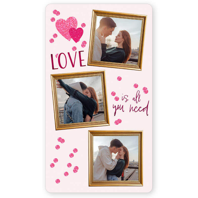 Шаблон открытки «Love Is All You Need»