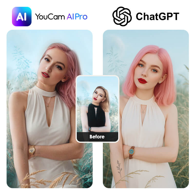 YouCam AI Pro로 얼굴이 바뀌지 않게 무료로 사진 편집하는 방법