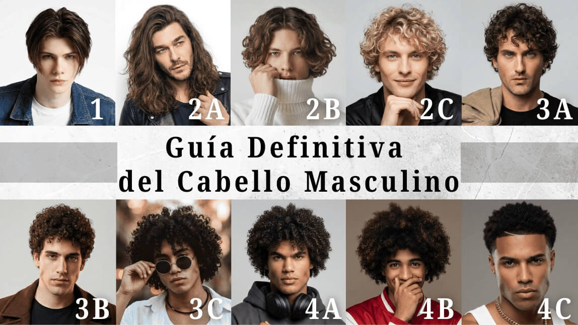 Guía de tipos de cabello masculino: identifica del 1A al 4C con tecnología de IA
